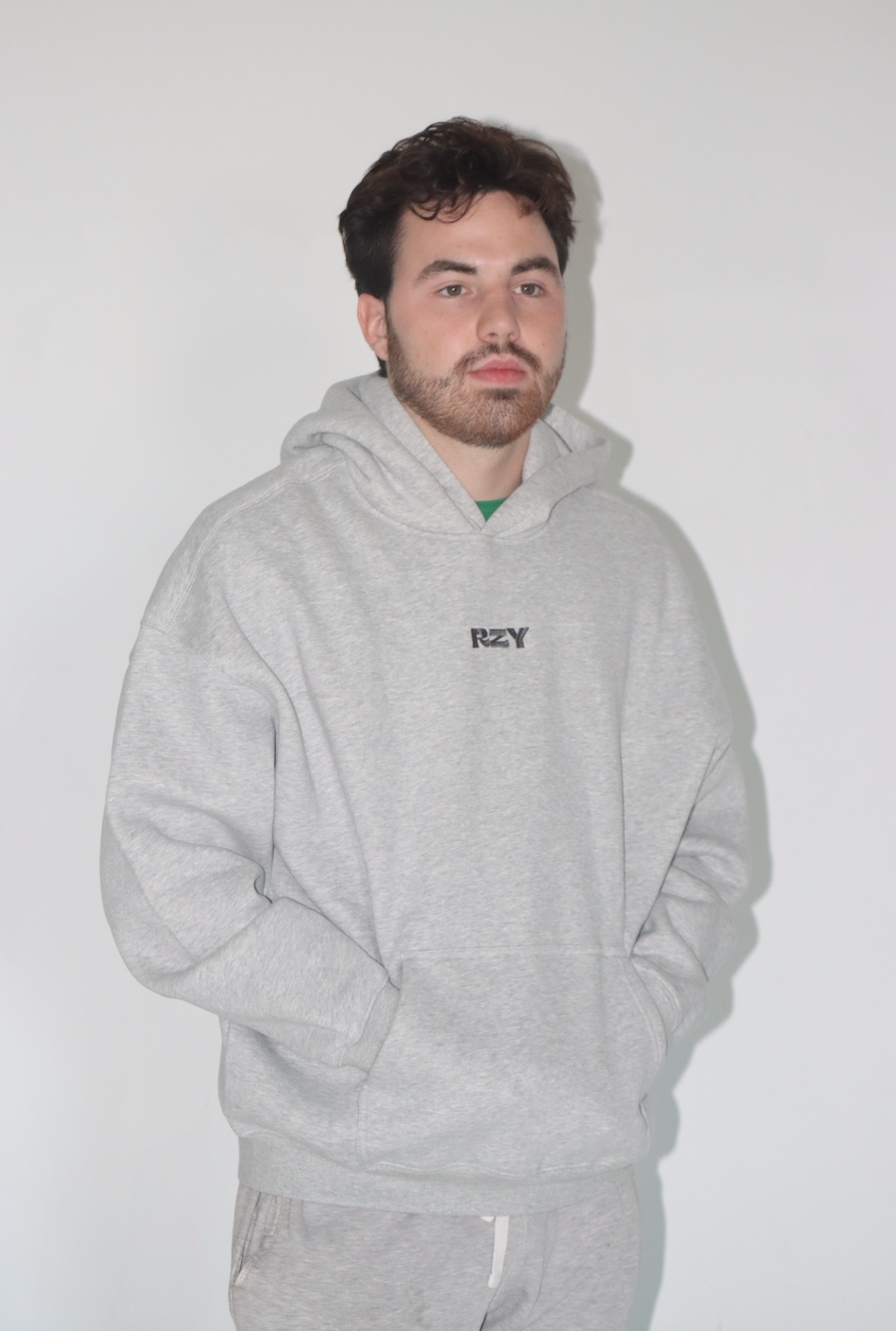 GREY RZY HOODIE