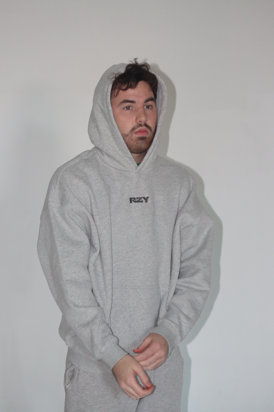 GREY RZY HOODIE