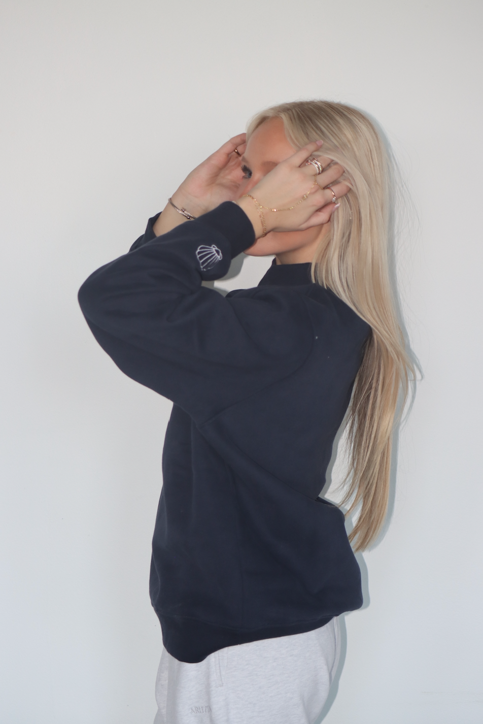 NAVY RZY MOCK NECK